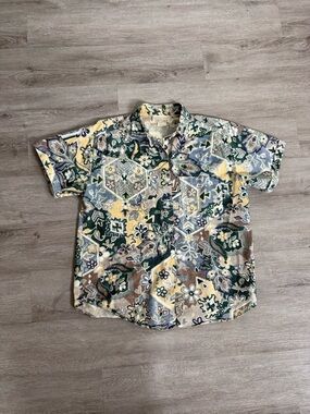 Vintage Earth Tone Button Down